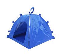 UPKOCH Tienda De Campaña para Mascotas Varilla De Fibra Desmontable, Tela Oxford Azul, Tamaño 40x40x35 Cm, para Uso Al Aire Libre y Viaje, Cama Plegable para Perros y Gatos