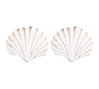 UPKOCH Tiradores para armarios vintage de hierro fundido con forma de concha marina white, 2 piezas, para cajón y puerta, decoración marítima para habitación infantil y estilo náutico