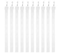 UPKOCH Tiras de Plástico Blanco para Exhibición de Mercancías con 8 Ganchos de Hierro, Alta Resistencia y Combinación Libre, Pack de 20 Piezas para Tienda