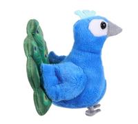 UPKOCH Títere De Dedo De Pavo Real Mini Títere De Mano De Animal De Peluche para Niños Accesorio Interactivo para Contar Historias Juguete De rol Azul 4.33 X 3.54 X 3.54 Pulgadas