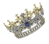 UPKOCH Tocado de Novia Retro de Aleación con Gemas de Imitación Negras Diadema Redonda para Boda y Fiesta Accesorio Elegante para Damas y Niñas