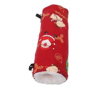 UPKOCH Túnel para Animales Pequeños con Motivos Navideños Hamaca Cama Acogedora para Hámsters Conejos y Hurones Cueva de Invierno Suave y Cálida para Jaulas Refugio para Mascotas