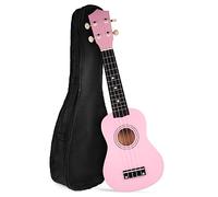 UPKOCH Ukelele Soprano de 21 Pulgadas para Principiantes, Juego de Ukelele Pequeño de Madera de Tilo Color Rosa con Bolsa de Almacenamiento, Cuerda Adicional y Púa para Niños y Adultos