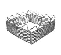 UPKOCH Valla Miniatura de Plástico para Diorama Cerca de Seguridad para Escenas Militares Prisiones Granjas y Decoración de Jardines Modelo Versátil para Maquetas y Accesorios de Paisaje