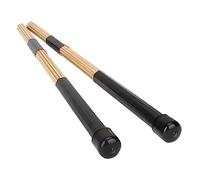 UPKOCH Wooden Bamboo Drum Brushes Lightweight Jazz Folk Percussion Sticks with Rods for Low Volume Performance