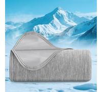 Uplayteck Manta Refrescante para Verano, 150×200cm Manta de Enfriamiento con Doble Cara, Transpirable Suave, ARC-Chill Q-MAX＞0.36, Mantafresca de Verano para bebés, Mascotas, familias(Gris)