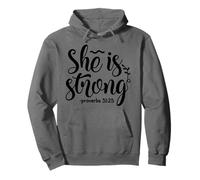 Uplifting She Is Strong Women - Verso de la Biblia Christian Faith Sudadera con Capucha