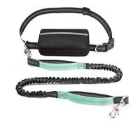 Upliftjoys Dog Leash, Hands Free Dog Leash with Zipper Pouch, Pet Traction Rope Running Sports Reflective Dog Walking Rope (Lake Blue)