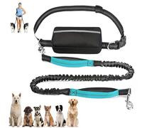 Upliftjoys Dog Leash, Upliftjoys Hands Free Dog Leash with Zipper Pouch, Dual Padded Handles Dogs Leashs, for All Dogs, Reflective Design for Walking Running (1Leash-Blue Green)