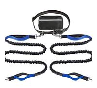 Upliftjoys Dog Leash, Upliftjoys Hands Free Dog Leash with Zipper Pouch, Dual Padded Handles Running with Reflective Design, for Medium and Large Dog (Blue,Double Rope)