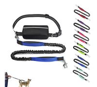 Upliftjoys Dog Leash, Upliftjoys Hands Free Dog Leash with Zipper Pouch, Dual Padded Handles Waist Leashes for Dogs Walking, for Walking Hiking Running, Large and Medium Breeds (Blue,A 1 Dog)