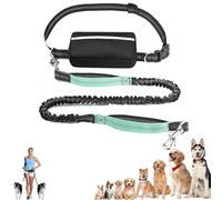 Upliftjoys Dog Leash, Upliftjoys Hands Free Dog Leash with Zipper Pouch, Retractable Dogs Leashes, Adjustable Dual Padded Handles, Reflective Design (Green-Single)