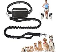 Upliftjoys Hands-Free Dog Leash,5.5 Ft Upliftjoys Dog Leash with Zipper Pouch,Retractable Hands Free Dogs Leashs with Zipper Pouch,for Dogs Walking (Black,Single Rope)