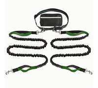 Upliftjoys Hands Free Dog Leash with Zipper Pouch, Upliftjoys Dog Leash, Dual Padded Handles Running Leashs, Retractable Dogs Leashes for Small&Large Dogs(#Green B,2 Leashes)