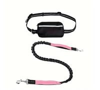 Upliftjoys Hands Free Dog Leash with Zipper Pouch, Upliftjoys Dog Leash, Dual Padded Handles Running Leashs, Retractable Dogs Leashes for Small&Large Dogs(Pink,1 Leash)