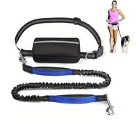 Upliftjoys Hands Free Dog Leash with Zipper Pouch, Upliftjoys Dog Leash, Dual Padded Handles Running Leashes for Medium and Large Dogs, Retractable Bungee Waist & Reflective Design (A-,1 Leash)