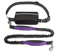 Upliftjoys Hands Free Dog Leash with Zipper Pouch, Upliftjoys Dog Leash, Dual Padded Handles Running Leashs, Retractable Dogs Leashes for Small&Large Dogs(#Purple B,1 Leash)