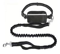 Upliftjoys Hands Free Dog Leash with Zipper Pouch, Upliftjoys Dog Leash, Dual Padded Handles Running Leashs, Retractable Dogs Leashes for Small＆Large Dogs(Black,1 Leash)