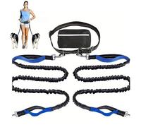 Upliftjoys Hands Free Dog Leash with Zipper Pouch, Upliftjoys Dog Leash, Dual Padded Handles Running Leashes for Medium and Large Dogs, Retractable Bungee Waist & Reflective Design (A-,2 Leashes)