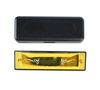 Uplory Harmonica,10 Hole 20 Tune C Key,Professional Standard Mouth Organ with Case Portable Gift for Kid Beginner (Gold)