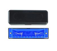 Uplory Harmonica,10 Hole 20 Tune C Key,Professional Standard Mouth Organ with Case Portable Gift for Kid Beginner (Blue)