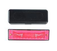 Uplory Harmonica,10 Hole 20 Tune C Key,Professional Standard Mouth Organ with Case Portable Gift for Kid Beginner (Rose Red)