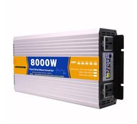 UPLTOE Inversor de 3000w,4000w,5000w,6000w,8000w,Onda sinusoidal Pura,DC 12 V/24 V/48 V/60 V/72 V, Entrada AC,Salida 220V,para Camiones,viviendas y vehículos. 8000w-24v