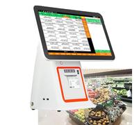 UPLTOE Registratore Di Cassa Multifunzione con Touch Screen Intelligente,Processore Dual-Core,15,6",8 GB Di Ram,128 GB Di Memoria,Capacitivo, Wi-Fi, per Negozi E Ristoranti. White