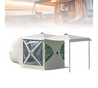 UPLTOE Tienda SUV Pop-up de Doble Uso | para 3-4 Personas | Puerta Doble Cortavientos en Forma de D | Bolsillos de Almacenamiento incluidos | Tela Oxford 420T | para Camping en Coche Gold-A