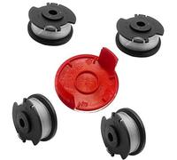 UPOICDS Carrete de Repuesto for desbrozadora para Einhell GE-CT 18/28 Li | y GE-CT 18/28 Li TC, hilo de nailon de 1,6 mm y 4,9 m (4 carretes + 1 funda)
