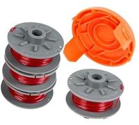 UPOICDS Hilo de Bobina for desbrozadora Gardena 5364-20, 1,6 mm x 6,1 m | BOBINAS compatibles con Gardena Turbo SmallCut 2401 ref.05328-20, set: 6 bobinas + 1 funda