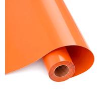UPOMGGE Vinilo Adhesivo Naranja Brillante, 30.5x400cm Rollo de Vinilo Permanente para Cricut y Silhouette Cameo, Film Autoadhesivo para para Taza, Ventana, Cerámica y Plástico