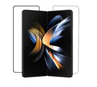 UPONEW [2 unidades = 1 + 1] para Samsung Galaxy Z Fold 4 transparente y negro 9H alto protector de pantalla de vidrio templado protector frontal