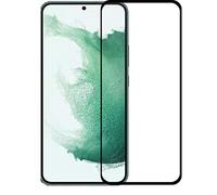 UPONEW Protector de pantalla de cristal templado Frontier Protector de pantalla para Samsung Galaxy S22 2022, color negro con sensor de huellas dactilares