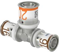 Uponor S-Press PLUS MLC - Pieza en T (reducida, 16 x 20 x 16 mm)