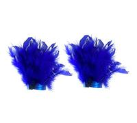 Uposao 1 par de elegantes puños de plumas de pavo para mujer, muñequera, tobillera, accesorios para el cabello, pulseras peludas para cosplay, suministros de fiesta