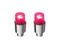 Uposao 2 Tapas de Válvula LED para Llantas, Luces de Radio, Válvula de Neumático de Coche y Motocicleta, Tapón Antipolvo, Luces de Neón, Accesorios para Coches