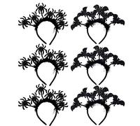 Uposao 6 diademas de murciélago para Halloween, diademas de araña, como monstruo, horror, Halloween, carnaval, disfraz, accesorio para Halloween, fiesta de cosplay.