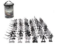 Uposao 60Pcs Modelo De Soldado Militar Estático Artesanía De Plástico Caballeros Juguetes, Modelo De Soldado Medieval Para Niños Juguete Juguetes Estáticos, Regalos para Niños