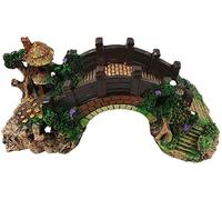 Uposao Acuario decorativo cueva, puente paisajístico, plantas acuáticas, plantas acuáticas, ornamento, decoración para acuario, cueva decorativa para camarones pequeños, peces para peces, acuario