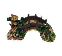 Uposao Acuario decorativo cueva, puente paisajístico, plantas acuáticas, plantas acuáticas, ornamento, decoración para acuario, cueva decorativa para camarones pequeños, peces para peces, acuario