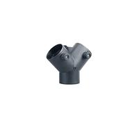 Uposao Conexión de canal de 60 mm tipo Y de tres vías, calentador de aire diésel, accesorios tipo Y, accesorios de plástico ABS, distribuidor de ventilación, conector de canal para calefacción de aire