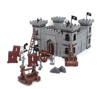 Uposao Conjunto de juegos de guerras antiguas, Conjunto de juguetes del castillo Castillo medieval Caballeros Figura de acción, Accesorios de construcción Modelo de castillo de juguete, Soldados