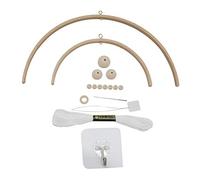 Uposao DIY Baby Cuna Mobile Kit Cuna Móvil Móvil Carillón de Viento de Madera Cama Campana Guardería Techo Perlas de Madera Colgante Carillón de Viento para Dormit