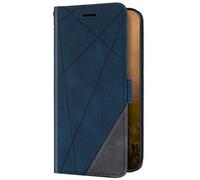 Uposao Funda Compatible con Galaxy A20e Case Cartera Funda de Piel con función Atril Ranura para Tarjetas Funda Tipo Libro magnética Protectora para Galaxy A20e, Azul