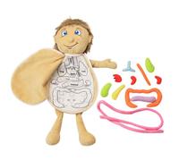 Uposao Juguete de Anatomía del Cuerpo Humano 3D - Peluche Órgano Muñeca - Herramienta de Enseñanza y Aprendizaje Temprano para la Conciencia del Cuerpo - Para el Hogar