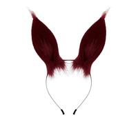Uposao Kawaii Conejo Zorro Orejas Diadema Horquilla Conejo Cosplay Felpa Diadema Orejas de Conejo Diadema para Halloween Acción de Gracias Fiesta Cosplay