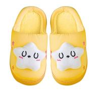 Uposao Lindas zapatillas de estar por casa con forma de estrella, divertidas, suaves, cálidas, para invierno, zapatillas antideslizantes para niños y niñas, otoño e invierno en interiores