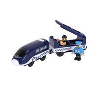 Uposao Locomotora eléctrica con batería magnética, juguete eléctrico de alta velocidad, juguete para niños, compatible con carril de madera, regalo para niños y jóvenes