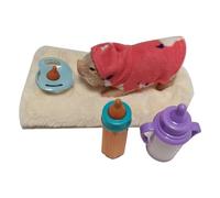 Uposao Realistic Silicone Cerdo Mini Cerdo Cerdo Reborn Animals Fake Pets para niños, juegos de interacción entre padres e hijos, regalos